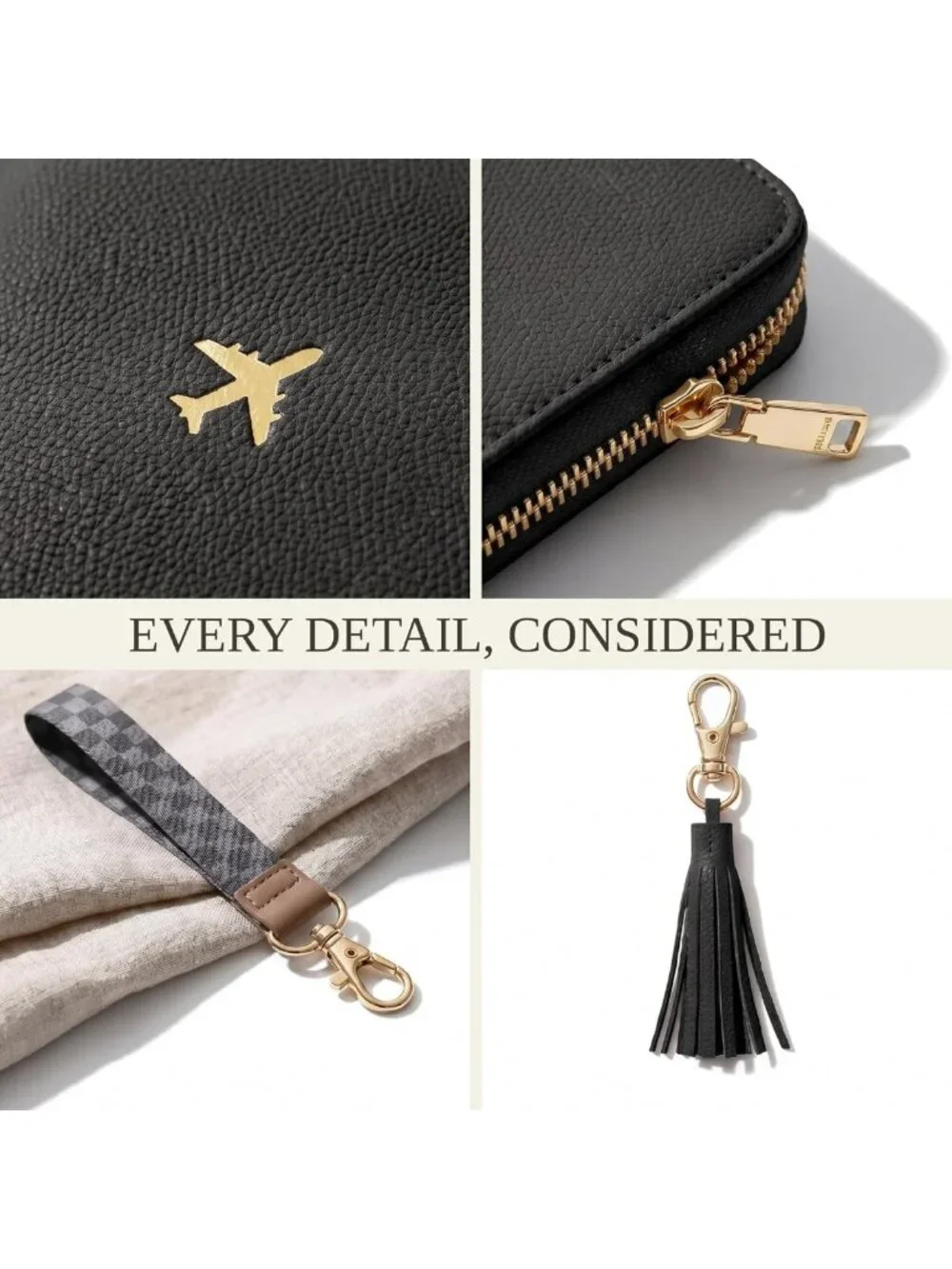 Stylish Passport Holder & Travel Wallet with Wristlet Strap - Perfect for